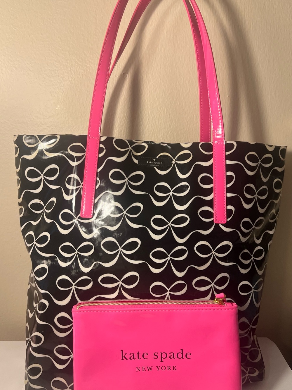 Kate Spade New York Small Vinyl Shopper with Zip Wallet
